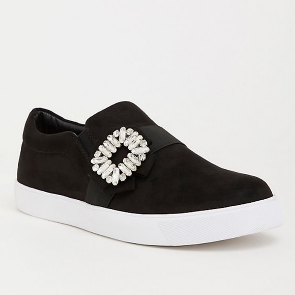 torrid Shoes - Torrid Black Slip On Gem Sneakers NWOT torrid Shoes - Torrid Black Slip On Gem Sneakers NWOT